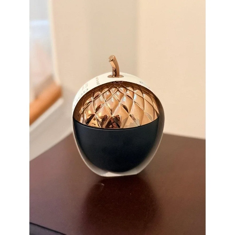 Gold & Matte Black Acorn Golden Mahogany Candle